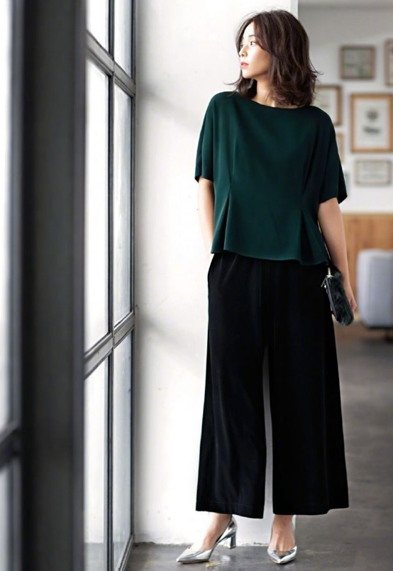 如获至宝的阔腿裤穿搭精髓,一年四季窄版阔腿裤穿搭