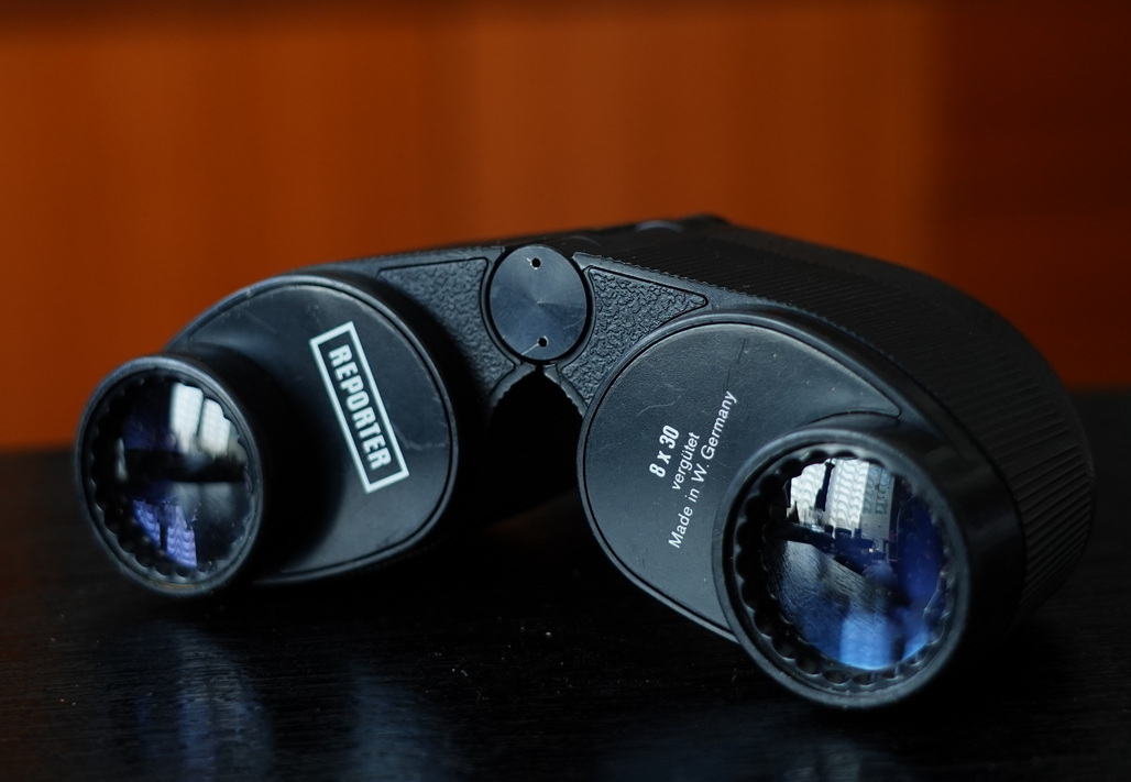 战争时期的老式军用望远镜,战争年代的18倍望远镜