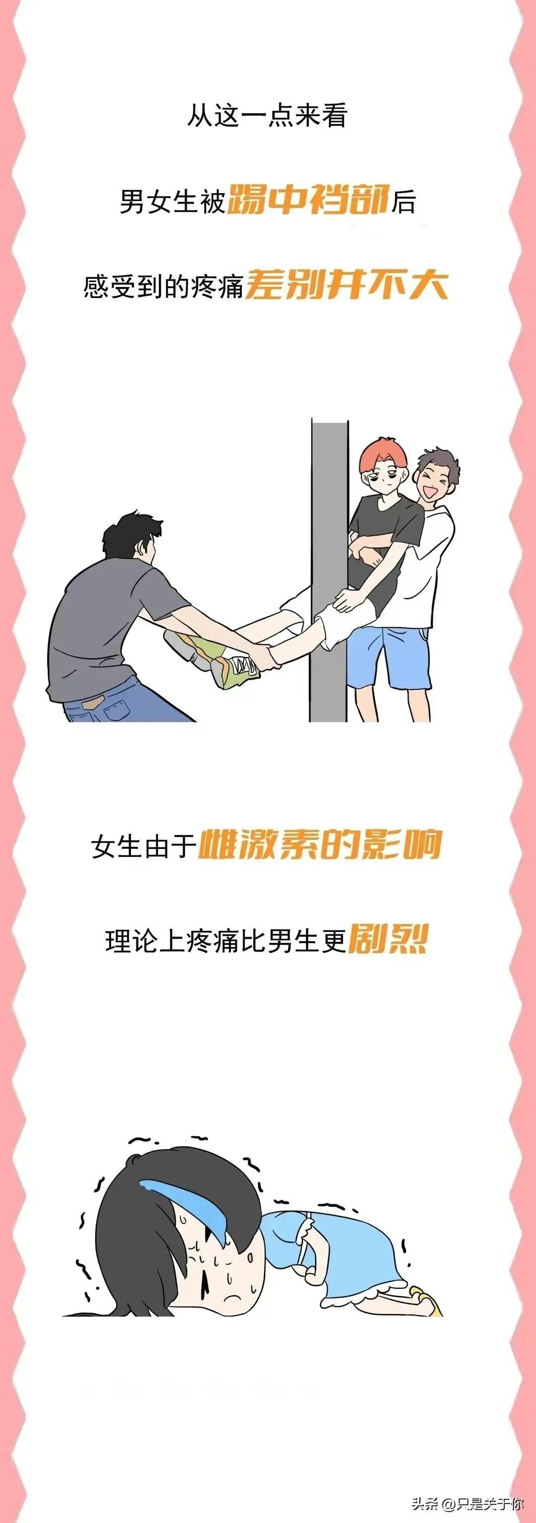 漫画：*处私**受到攻击时，男女谁的痛感更强？