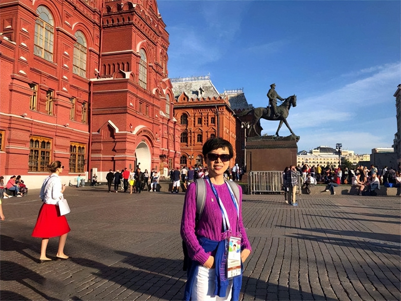 足球女记者李响与米卢,中国采访米卢的女记者