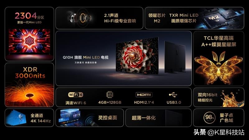 tcl旗舰高端电视,tcl发布新品miniled电视q10h