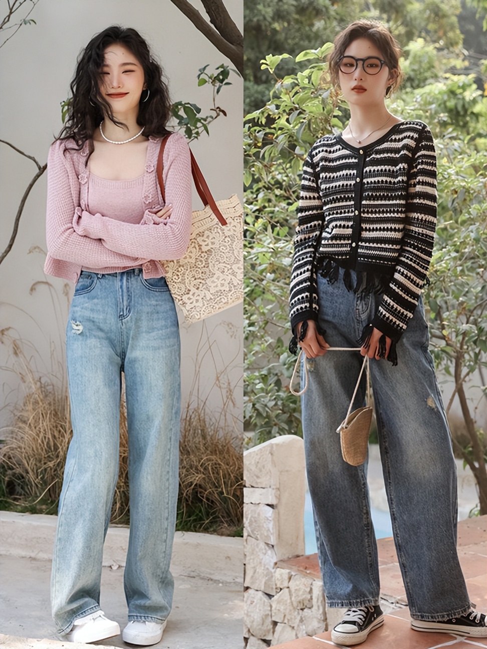 时尚青春范的牛仔裤舒适又百搭,春季经典百搭款显瘦牛仔裤