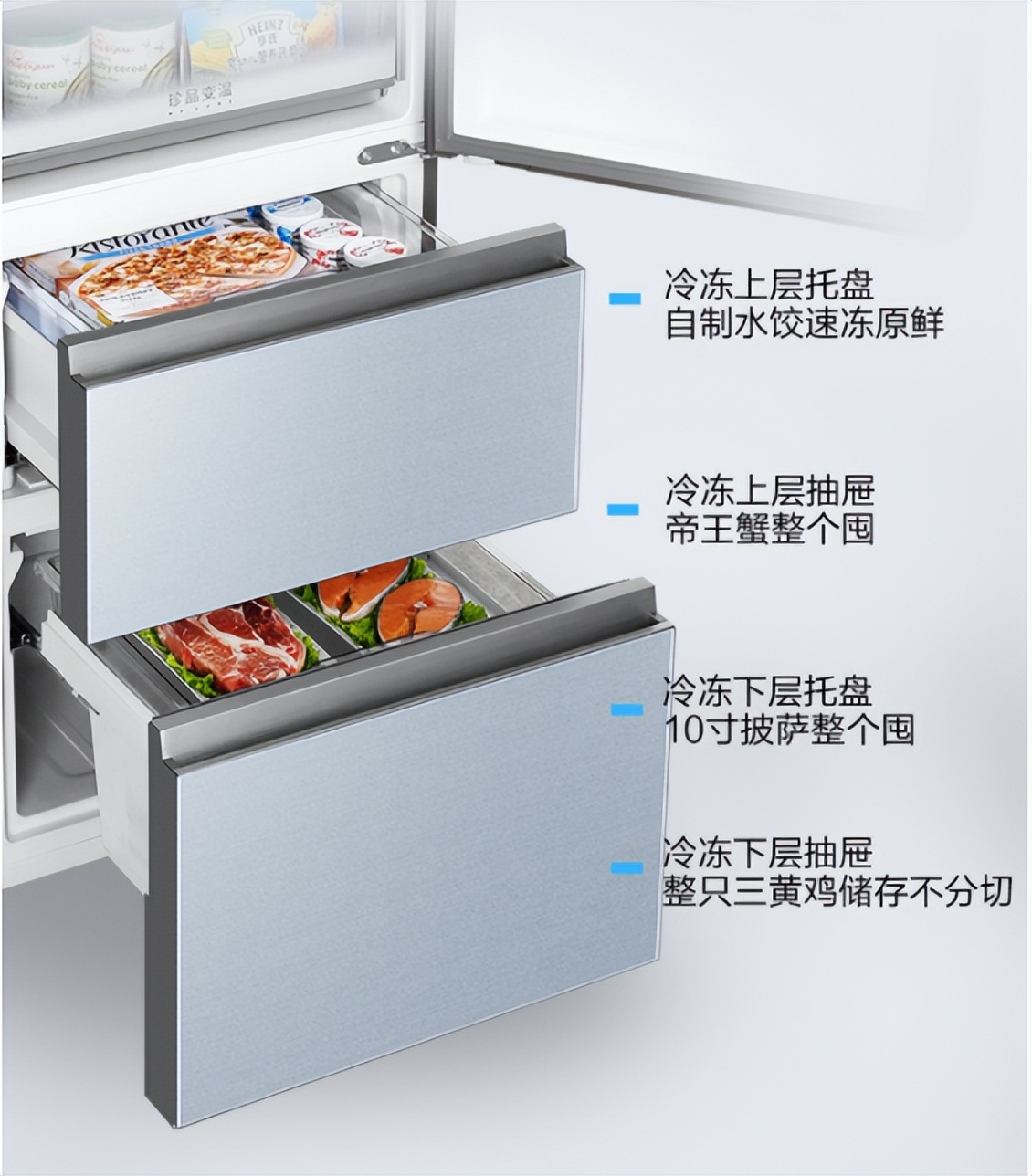 海尔冰箱4开门最小容积,海尔大容积冰箱价格