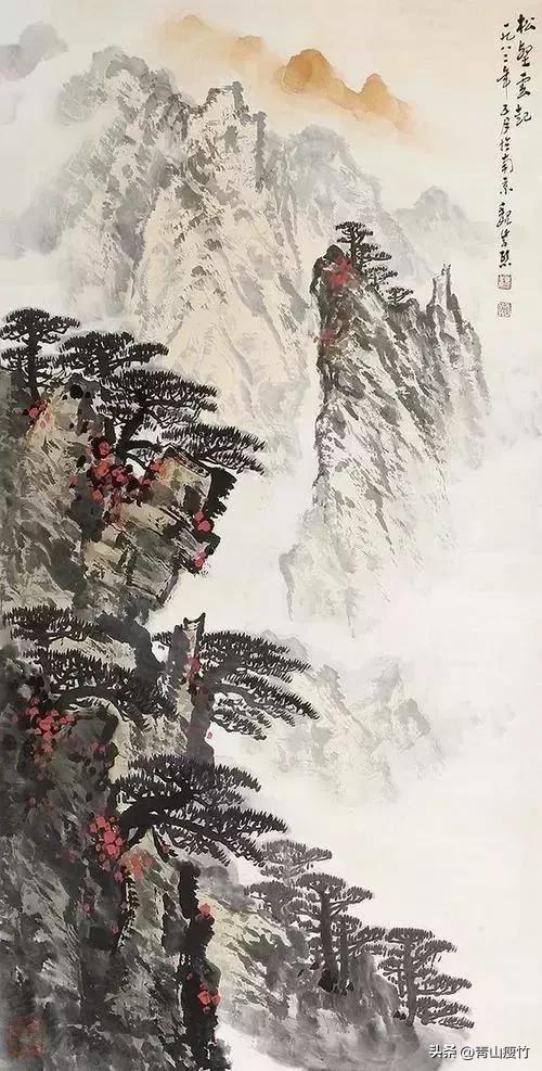 集名家精品山水画70幅欣赏,陈学良山水画精品欣赏40幅