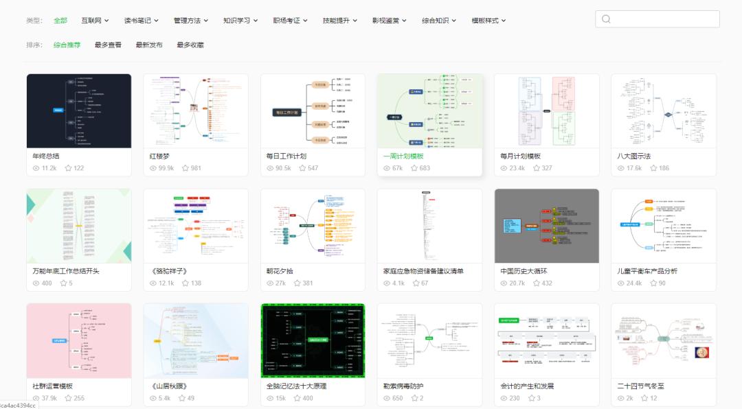 免费思维导图合集，里面的居然比收费强
