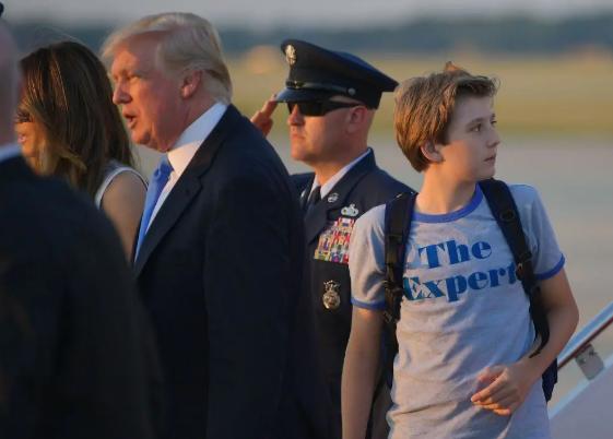 特朗普巴伦小时候,特朗普小儿子巴伦近照