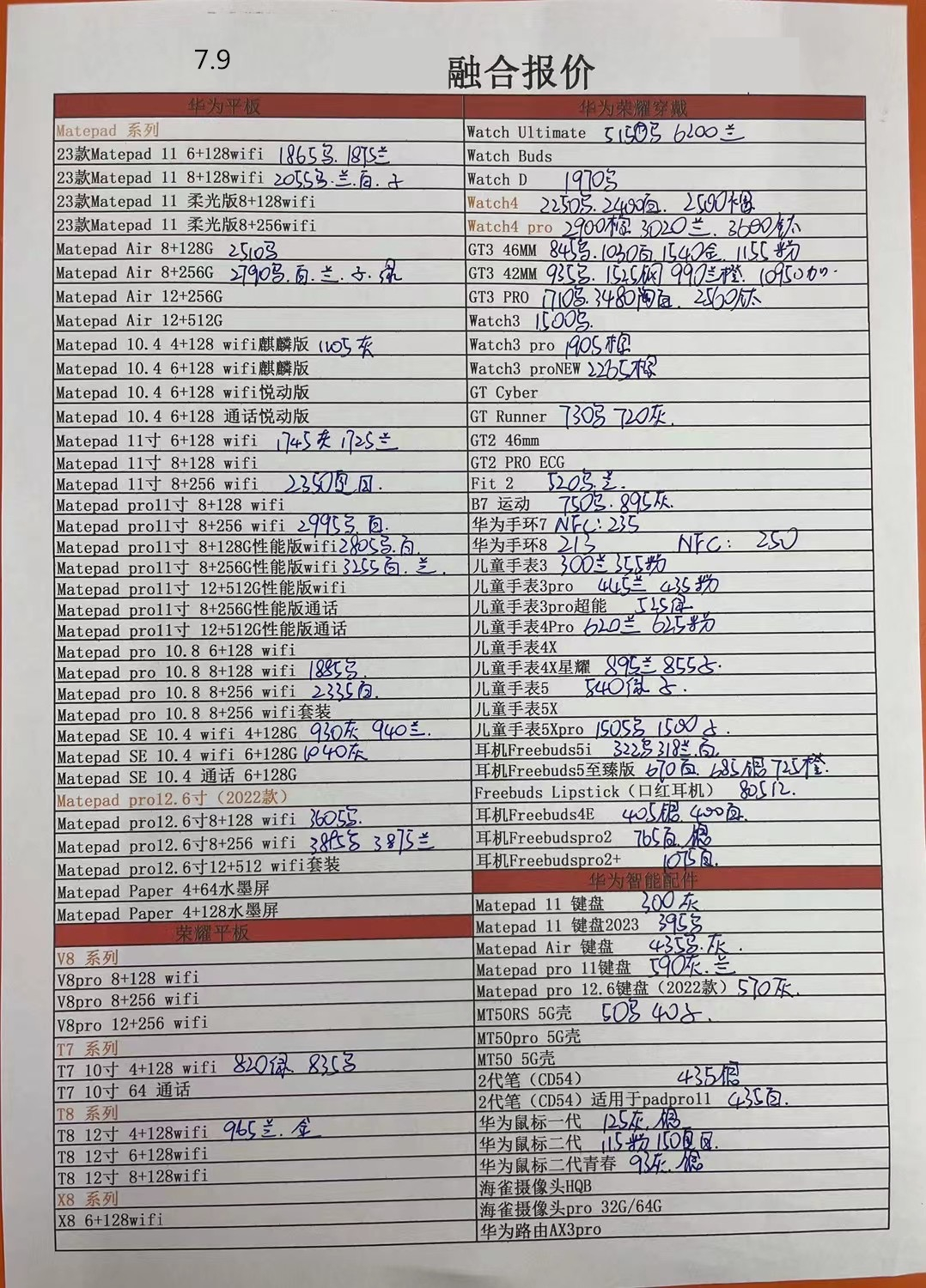 华强北手机批发一手货源报价清单,深圳华强北2023年手机7月份报价表