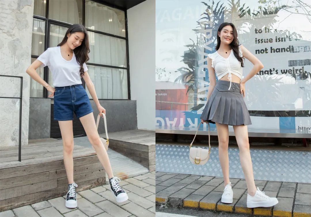 厚底帆布鞋女百搭显瘦,帆布鞋穿搭显瘦