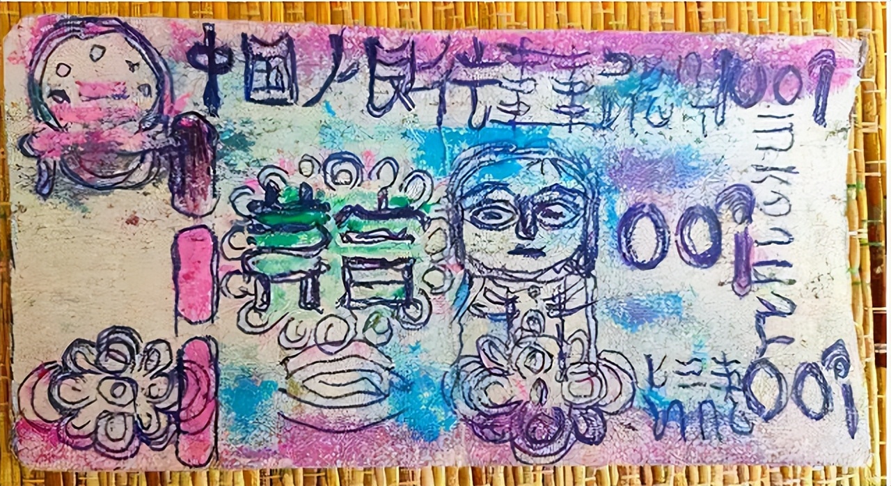 温州卖面条老人,浙江温州老人用手画钱币买面条