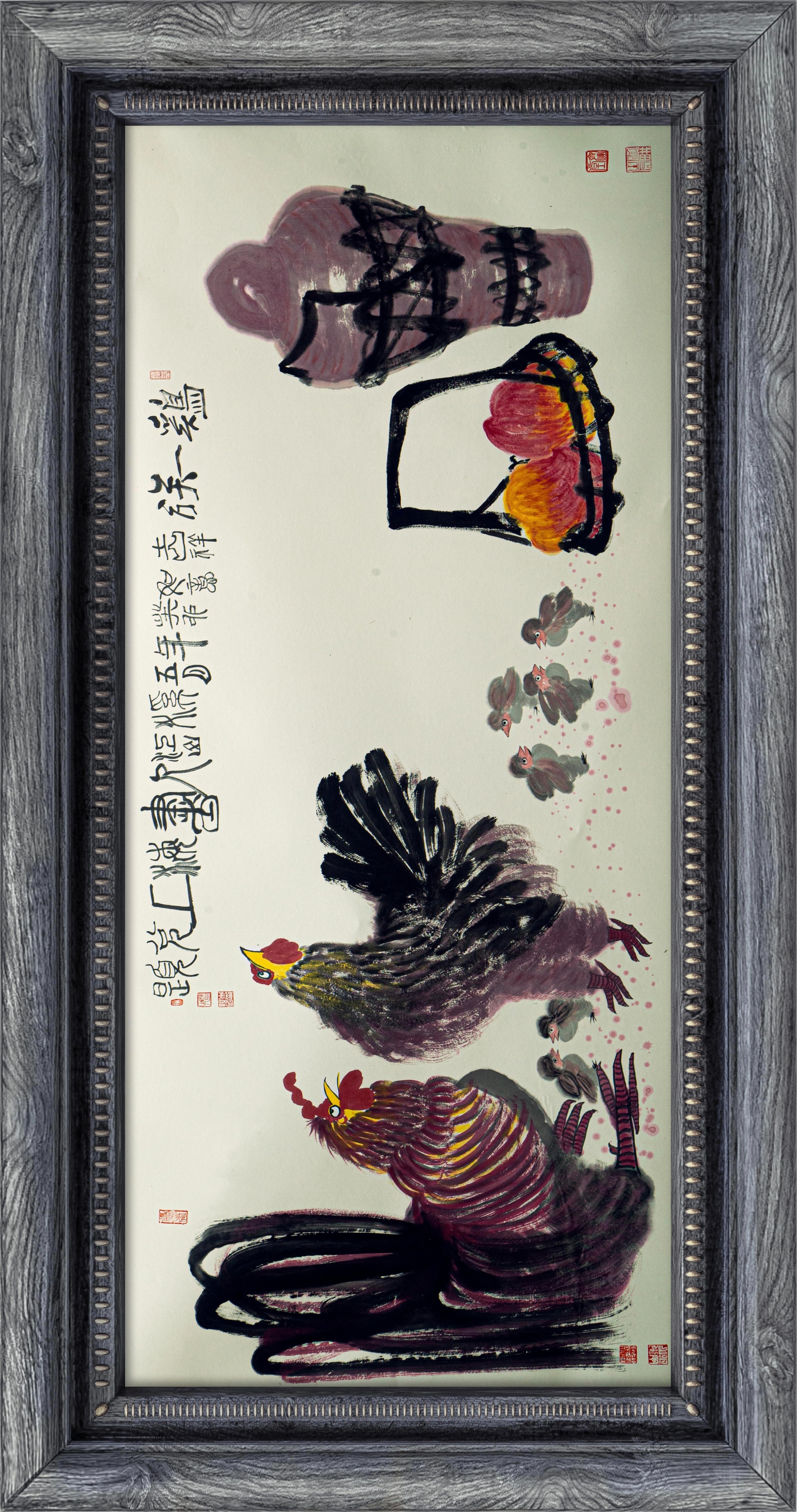 《鸡家族的故事》—朱祖国写意画的中国亮度