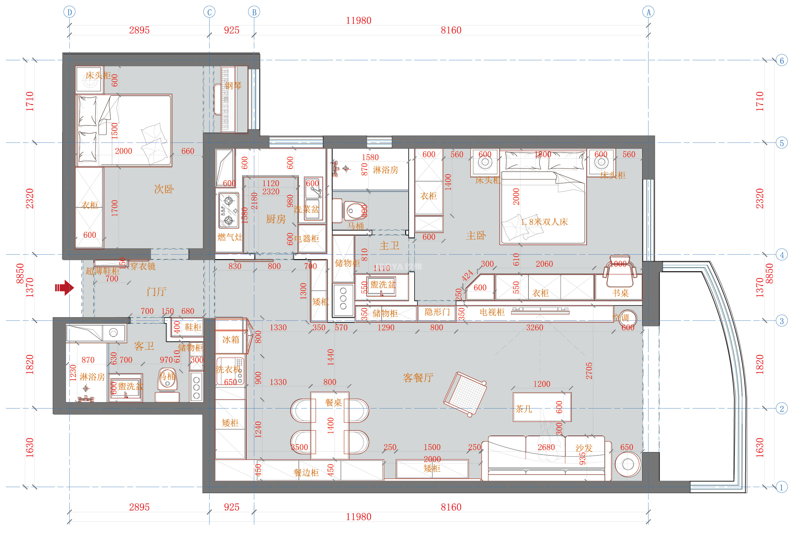 餐厅改造西厨吧台,餐厅变开放式书房法式