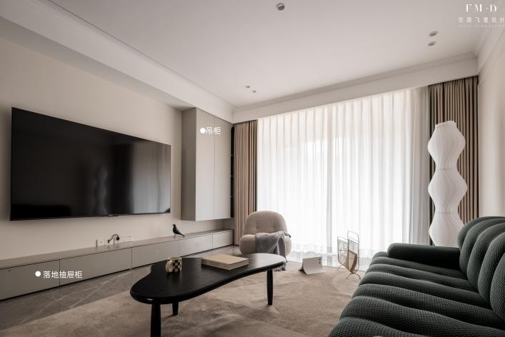 客厅白墙电视墙,电视墙有门做大白墙