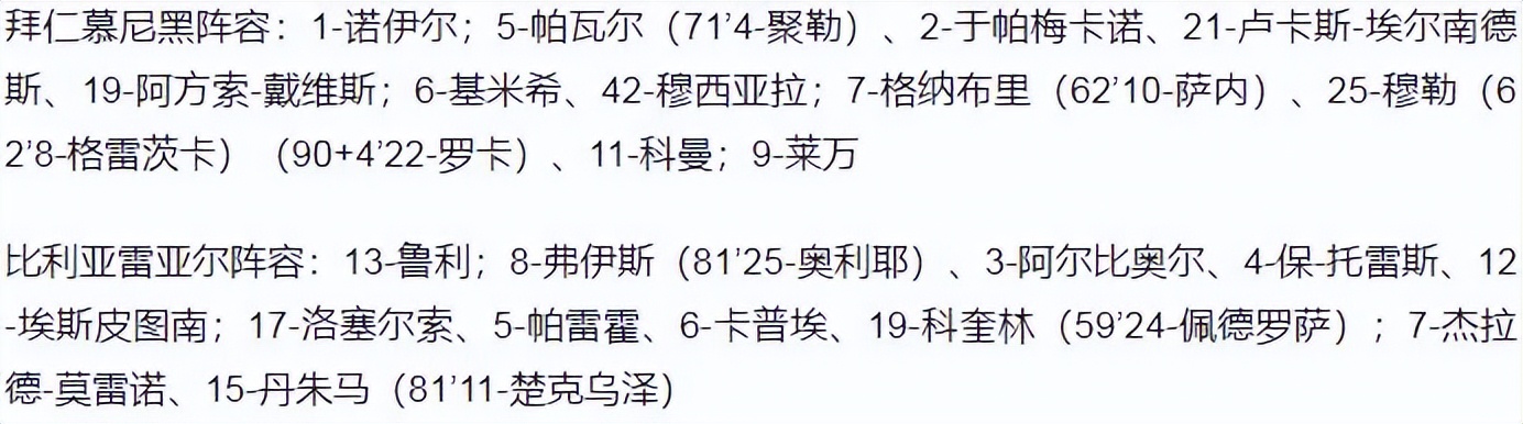 欧冠-爆冷！拜仁狂攻无果客场0-1比利亚雷亚尔荷兰国脚破门