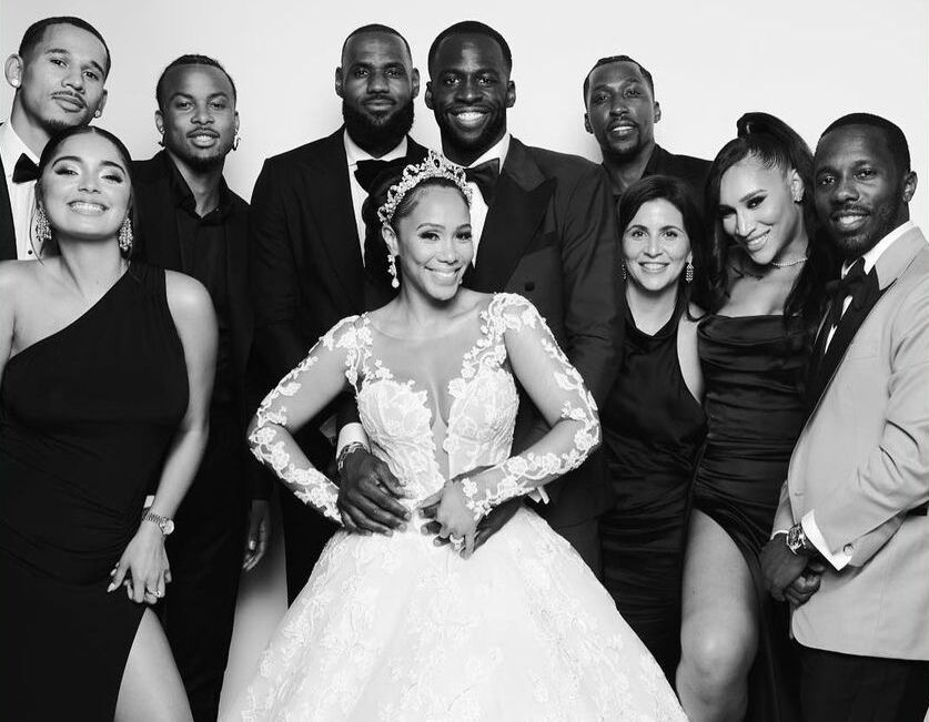 追梦格林婚礼到场球星,追梦格林和詹姆斯老婆