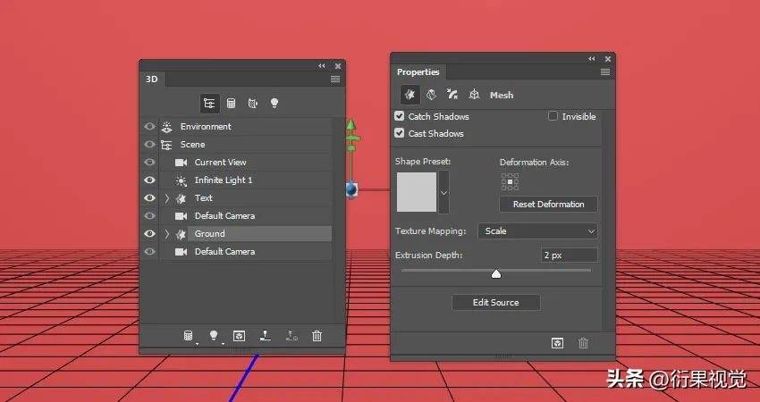 ps怎么做立体空心圆柱效果,ps文字贴合在圆柱上面