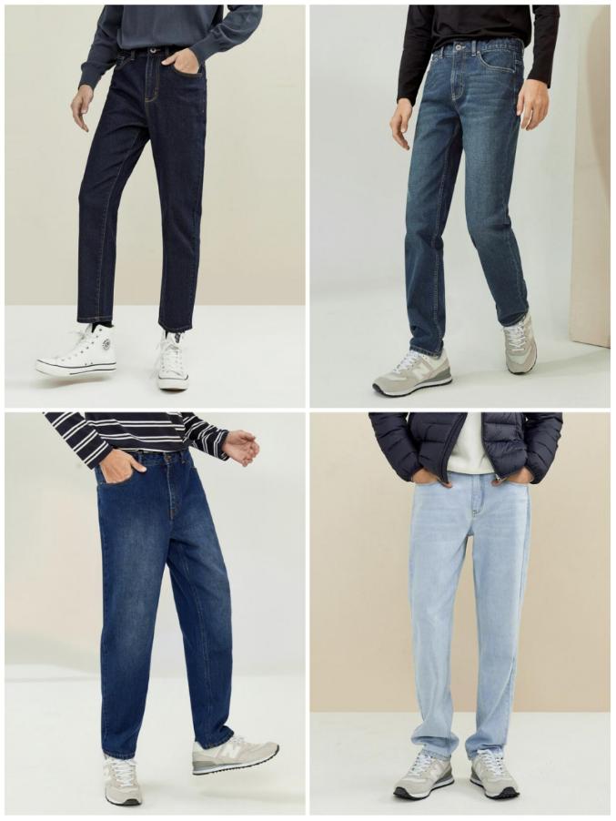 大牌男装简约百搭型男牛仔裤960,专柜正品百搭破洞型男牛仔裤618