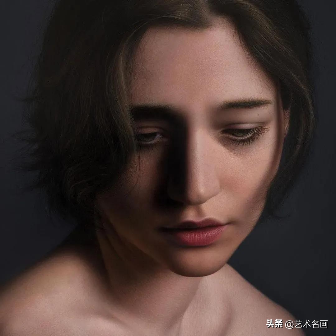 布格罗油画人物高清作品图文,马可格拉西超写实油画图片