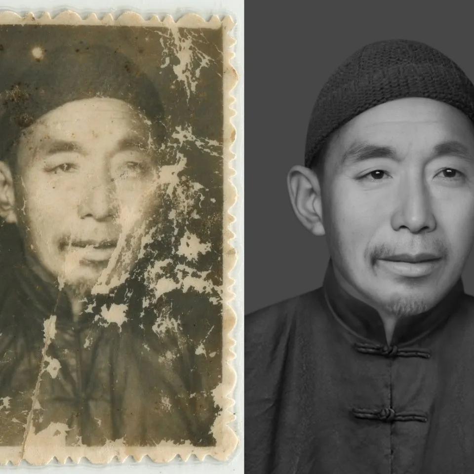 黑白老照片如何修复为清晰照片,老照片高级修复上色教程