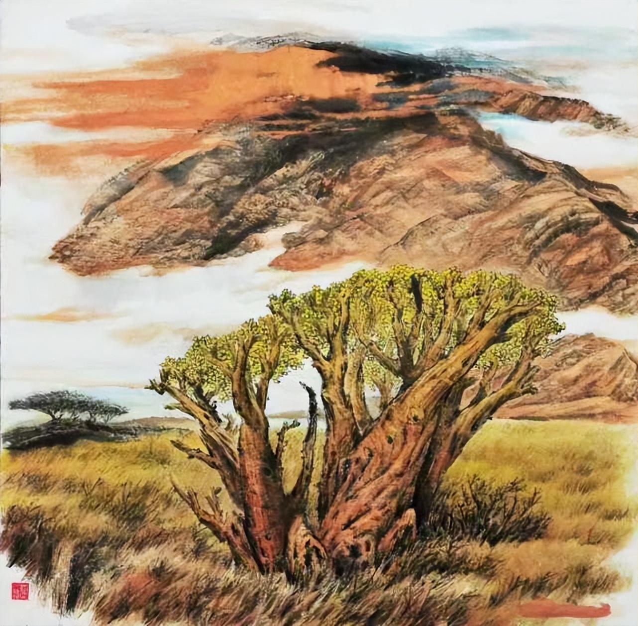 陈文人物画作品,国画作品欣赏陈文士