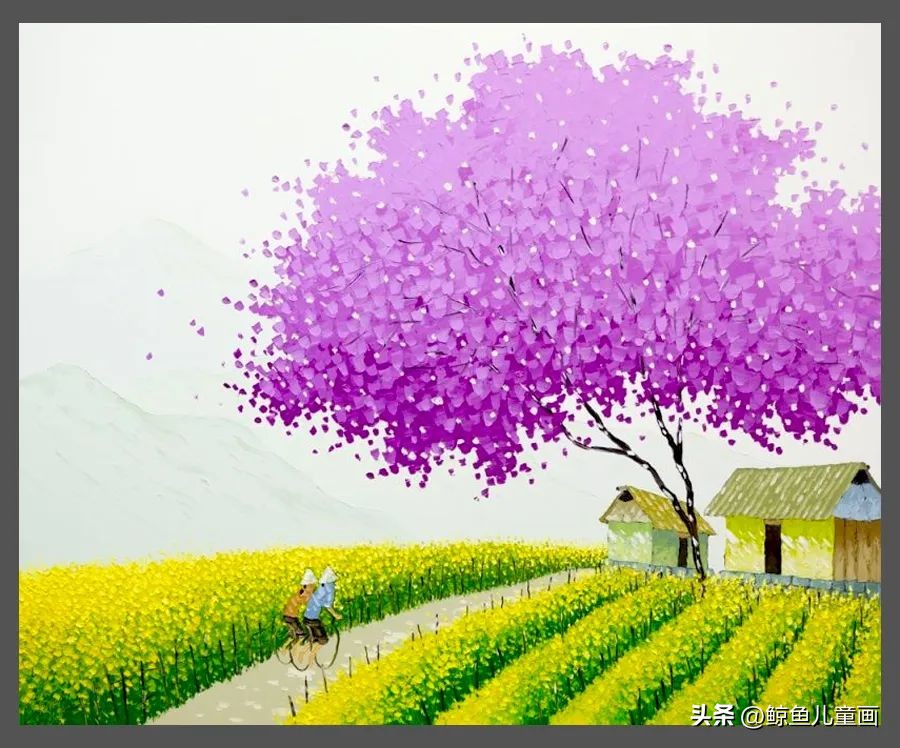 色彩丰富的绘画作品中国风,色彩鲜艳视觉冲击力强的绘画作品