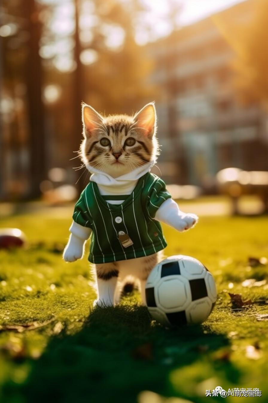 足球比赛闯进来一只猫,足球比赛出现了一只小猫