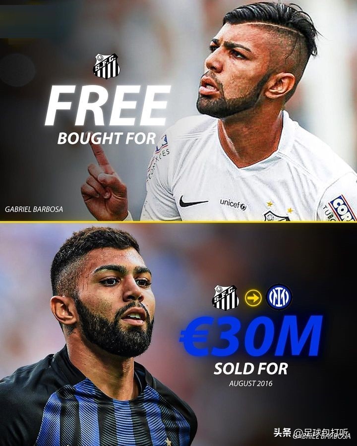 巴甲豪门桑托斯最赚钱的五大转会