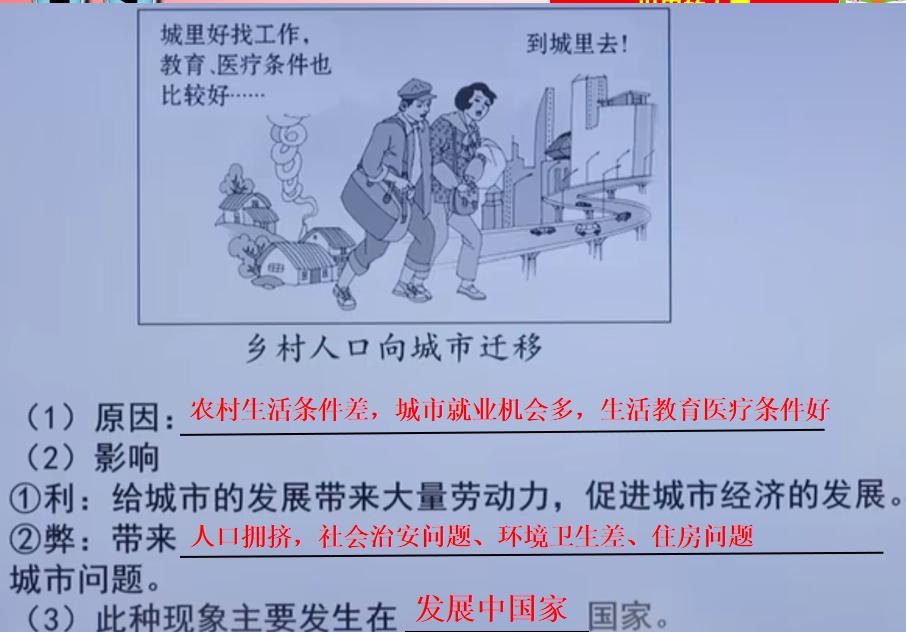 七年级地理世界人口的分布,七年级世界的人口学情分析