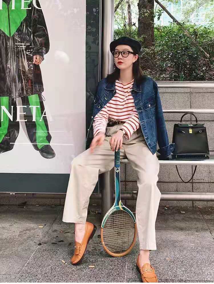 条纹衫的3种穿搭思路,一件经典条纹衫让你时髦整个秋天