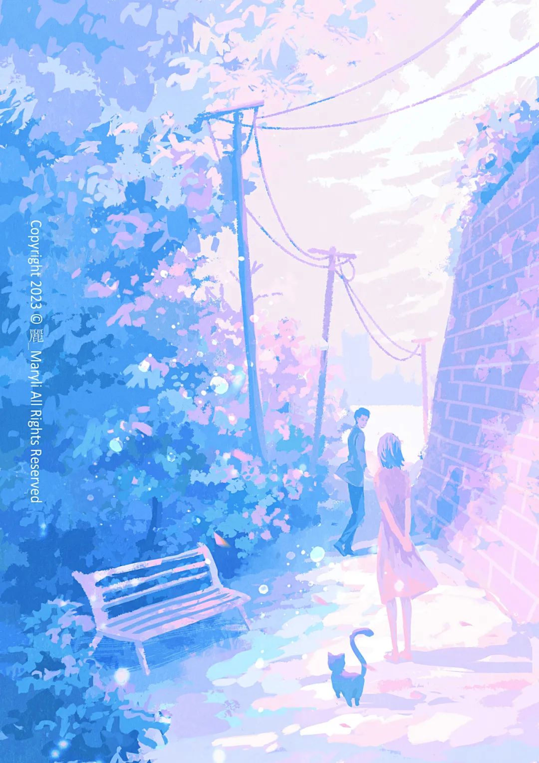 绿色、蓝色、紫色|都是爱你的颜色|原创插画师联盟第17期