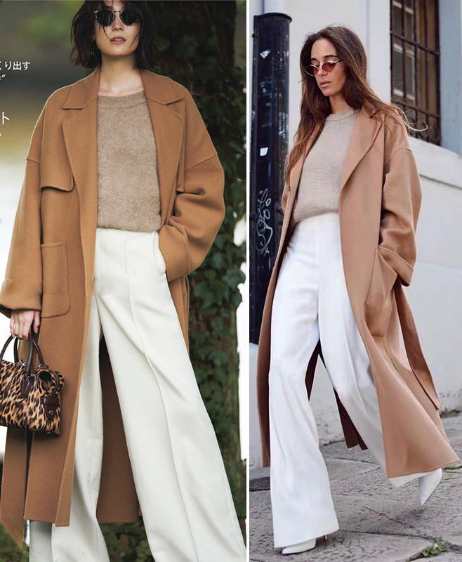 白裤子秋冬搭配白衬衣毛衣,适合搭白色裤子的毛衣外套