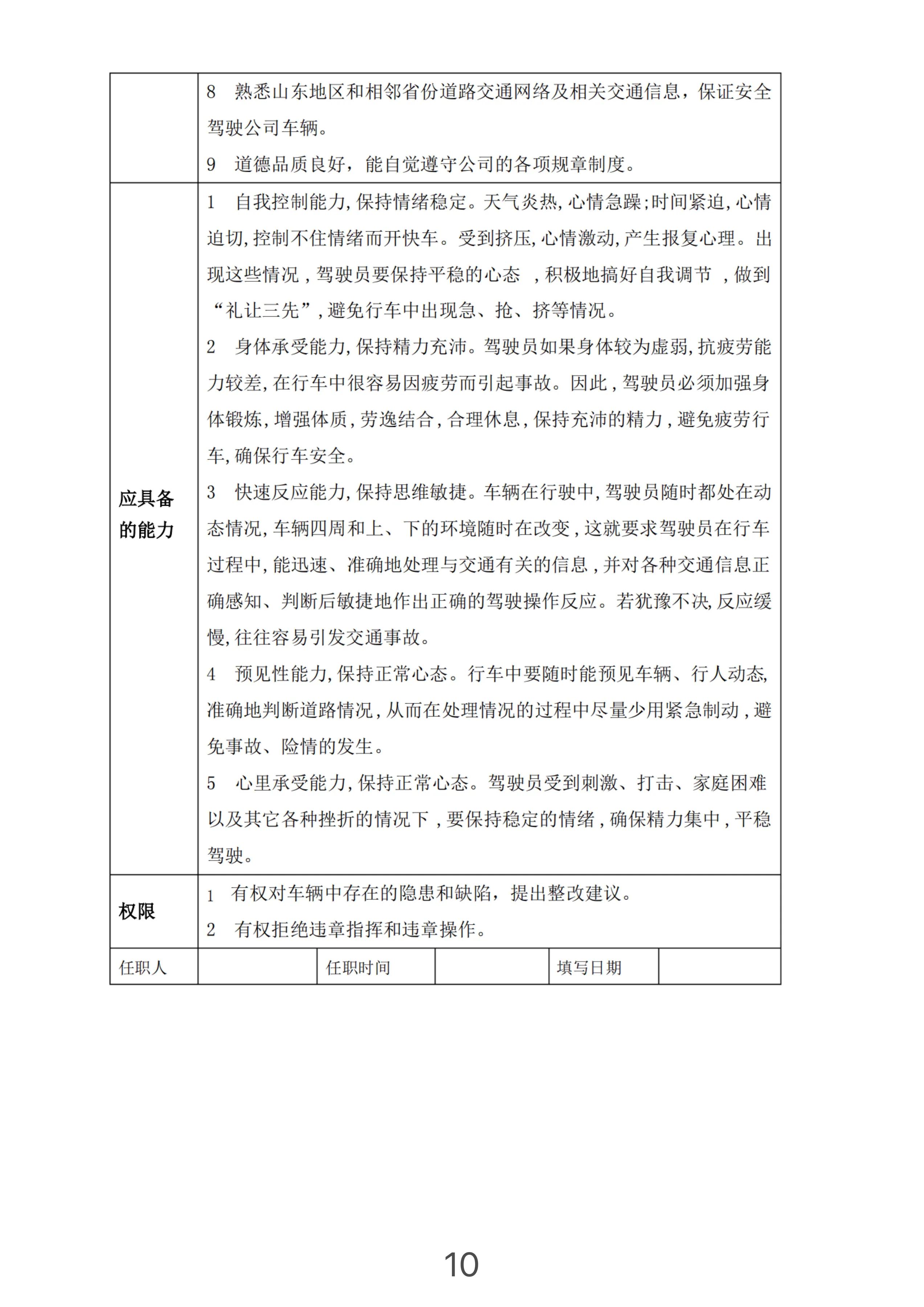 企业员工岗位职责和工作内容表单,公司经营管理岗位工作职责