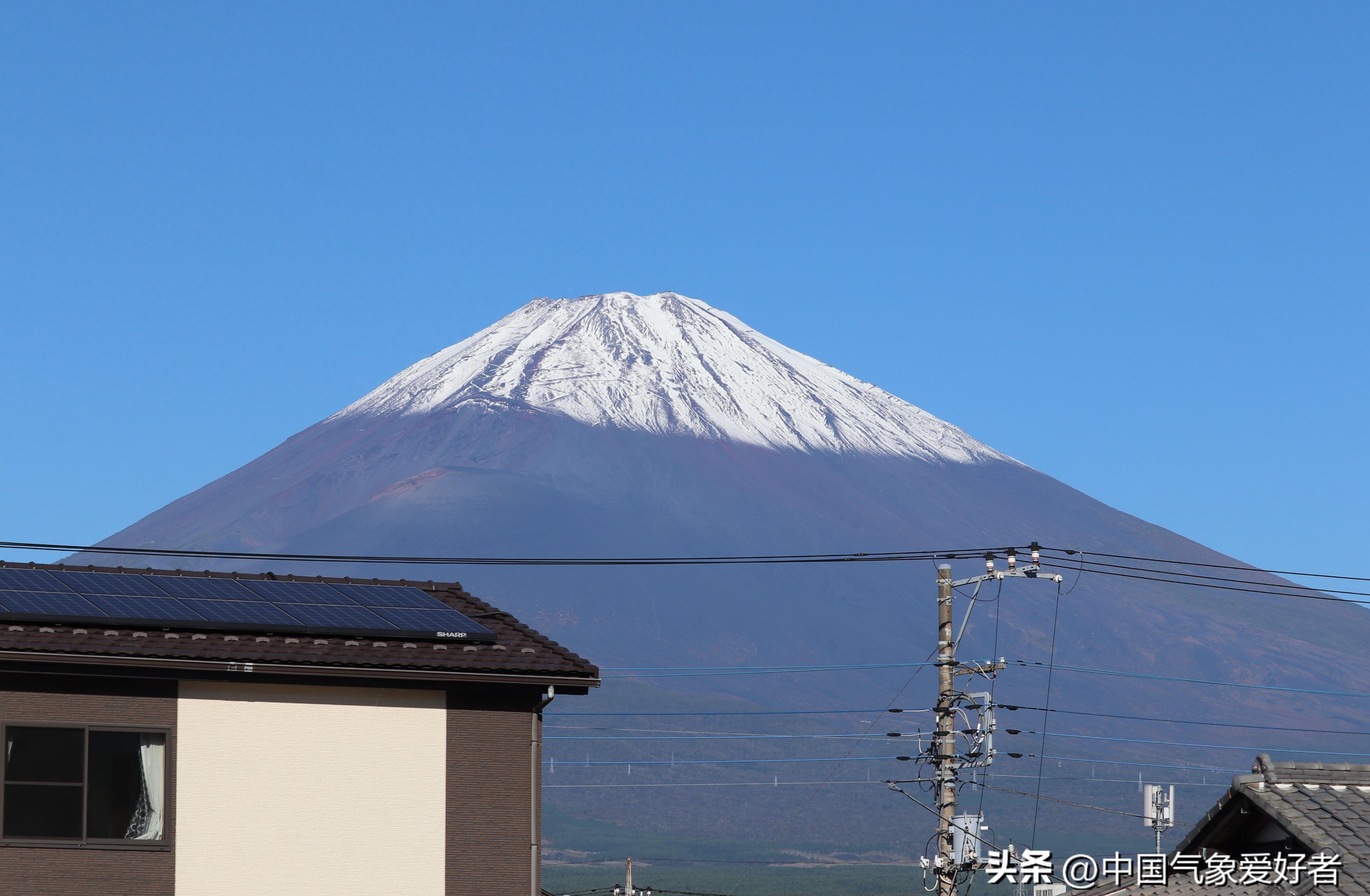 富士山白头巾惊诧四方,全球变暖危机实锤
