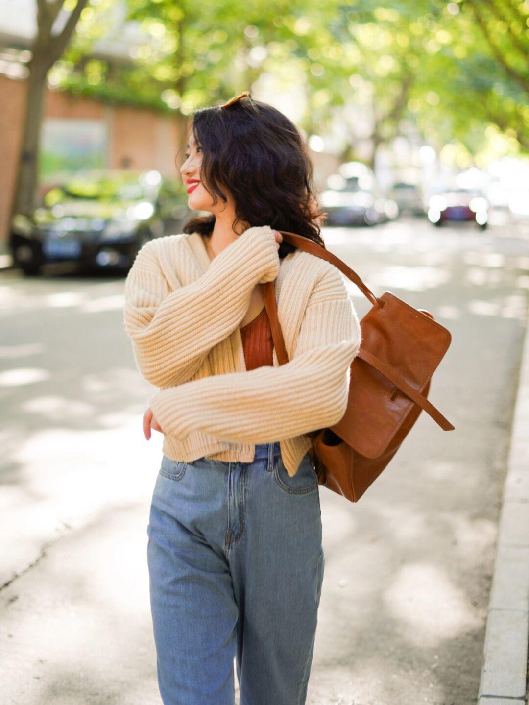 针织开衫牛仔裤套装,针织开衫搭配牛仔裤什么风格