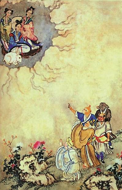 西游记里的小猪八戒,猪八戒去月宫找嫦娥