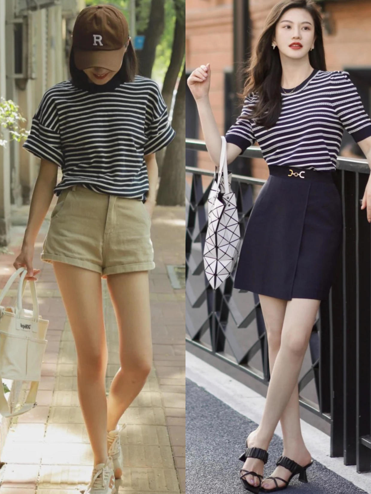 牛仔裤半身裙夏季怎么搭配,中长款t恤裙搭配牛仔裤直筒裤