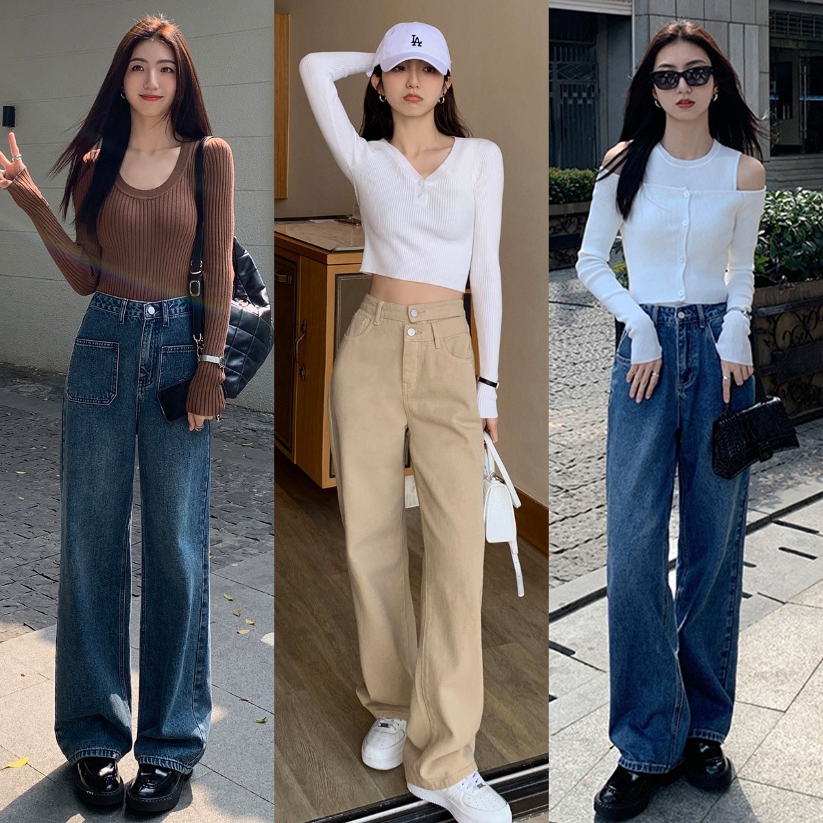 今年流行上短下长穿衣风格,短上衣阔腿裤怎么穿好看