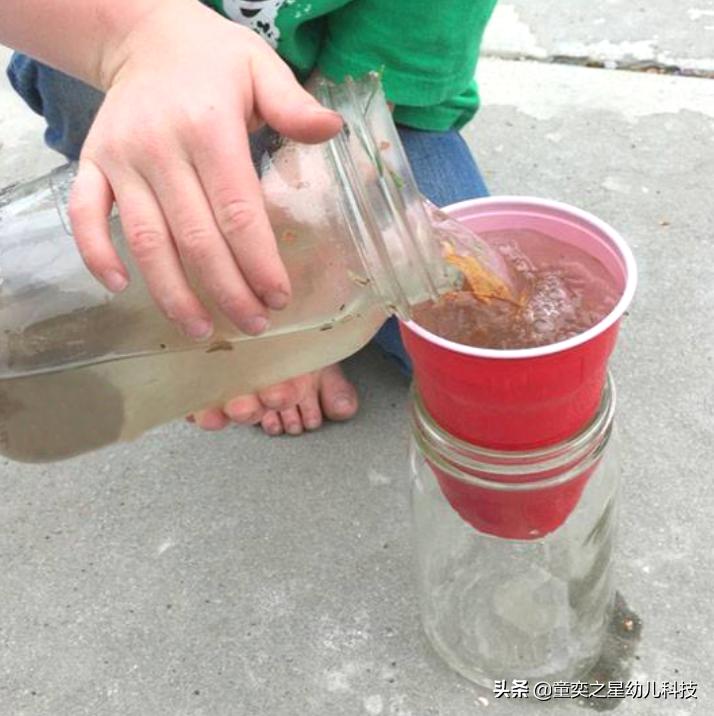 快速过滤水小实验,净水滤水器小实验