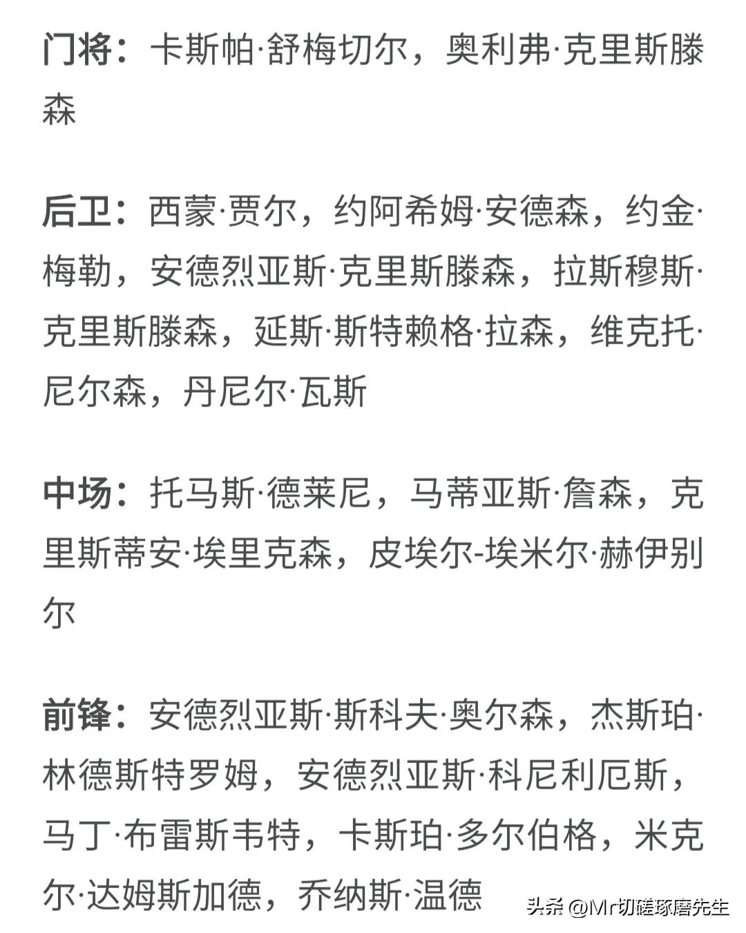 卡塔尔世界杯32支队伍,卡塔尔世界杯决赛两球队人员名单