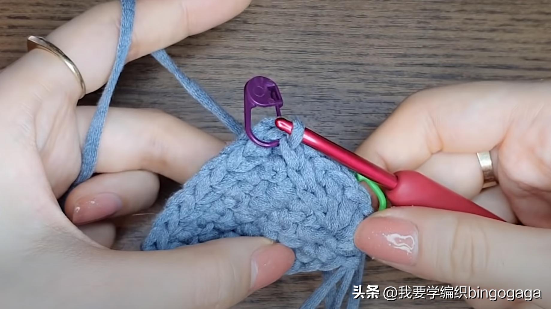 夏季包包钩织教程腋下包,钩包教程简单腋下包