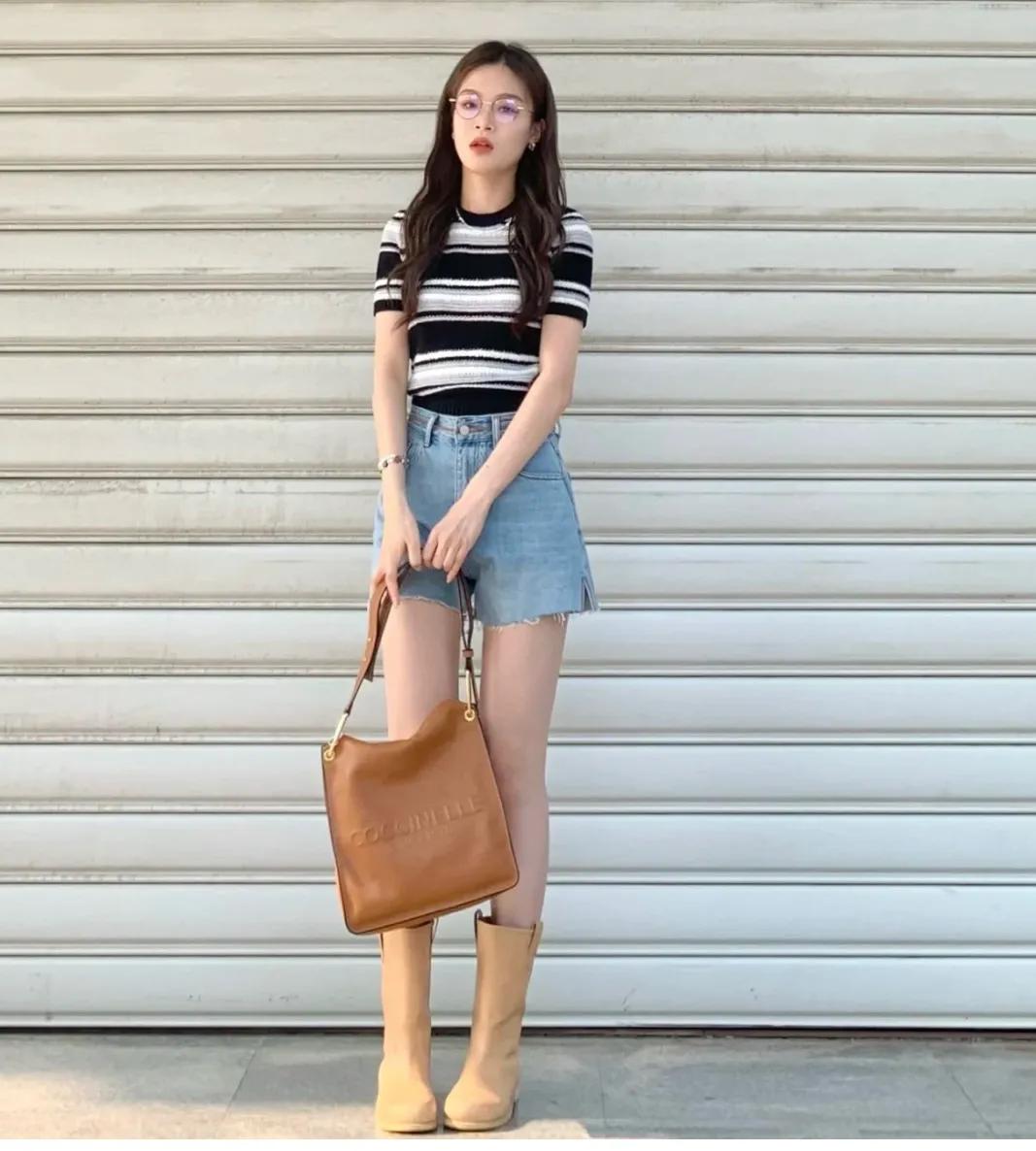 20组牛仔短裤穿搭示范：实穿又百搭好看又好学