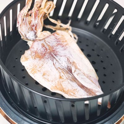 鱿鱼干手撕芥末空气炸锅做法,空气炸锅鱿鱼干芥末酱油