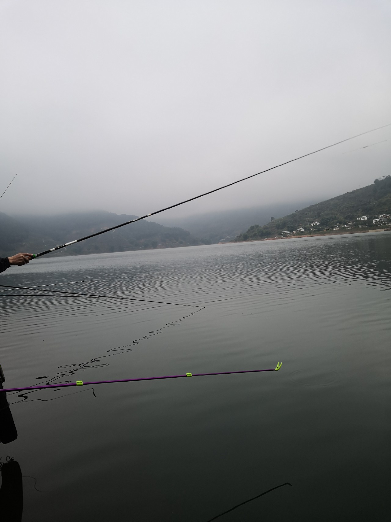 梅子姐这次选了没有打窝的钓位，渔获究竟如何呢