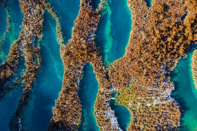 冬日梦幻童话九寨沟12月出发,九寨沟翠海蓝冰