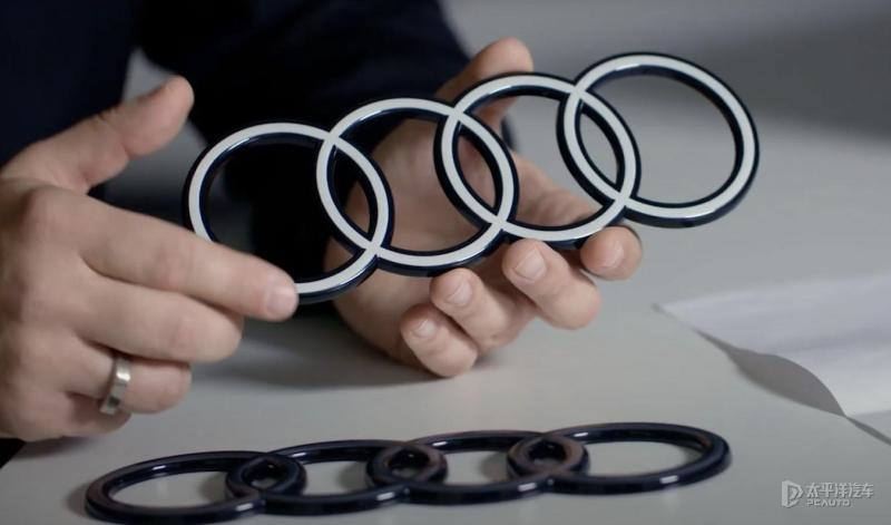 奥迪发布品牌新logo发光效果,奥迪发布品牌新LOGO